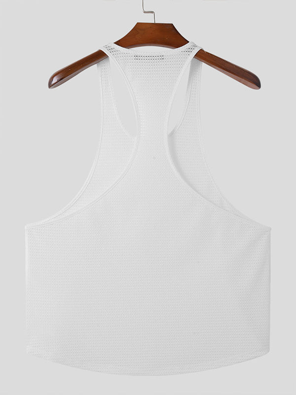 Mens Mesh Breathable Racerback Sleeveless Tank SKUK65162