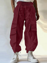 Mens Solid Color Ruched Cuffed Pant SKUK90350