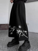 Mens New Chinese Style Print Cropped Pants SKUK58124