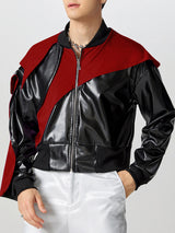 Mens Color-Block Panel Long-Sleeve Jacket SKUK85357