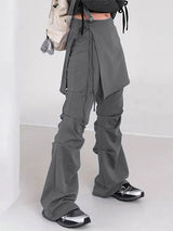 Mens Ruched Layered Design Casual Pant SKUK89051