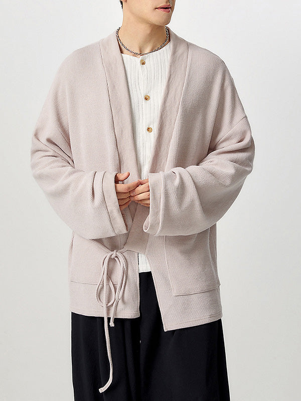 Mens Loose Knit Long Sleeve Cardigan SKUK76983