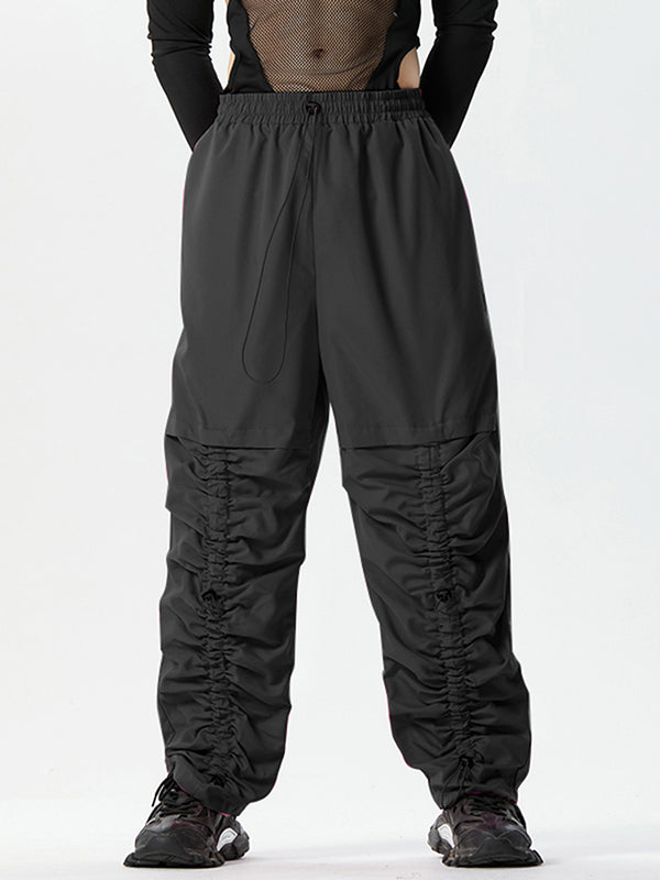 Mens Drawstring Design Solid Casual Cargo Pants SKUK41366