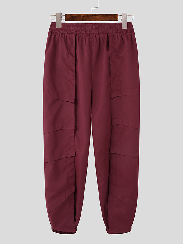 Mens Solid Color Ruched Cuffed Pant SKUK90350