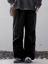 Mens Solid Drawstring Waist Cargo Pants SKUK52053