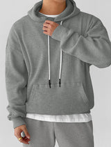 Mens Loose-Fit Versatile Long-Sleeve Hoodie SKUK75386