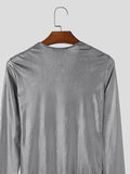 Mens Sexy Sheer V-Neck Long Sleeve T-Shirt SKUK60278