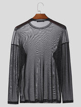 Mens Sheer Sparkle Long-Sleeve T-Shirt SKUK74979