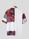 Mens Ethnic Print Short Sleeve Casual Shirt SKUK61593