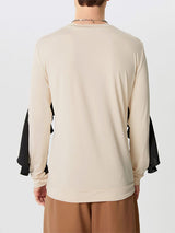 Mens Bow Detail Long Sleeve T-Shirt SKUK73684