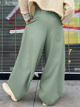 Mens Solid High Waist Wide Leg Pants SKUK55966