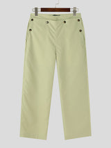 Mens Solid Color Faux Two Piece Pant SKUK75025