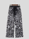 Mens Zebra Print Side Pockets Casual Pants SKUK62615