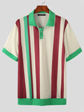 Mens Contrast Striped Short Sleeve Golf Shirt SKUK04343
