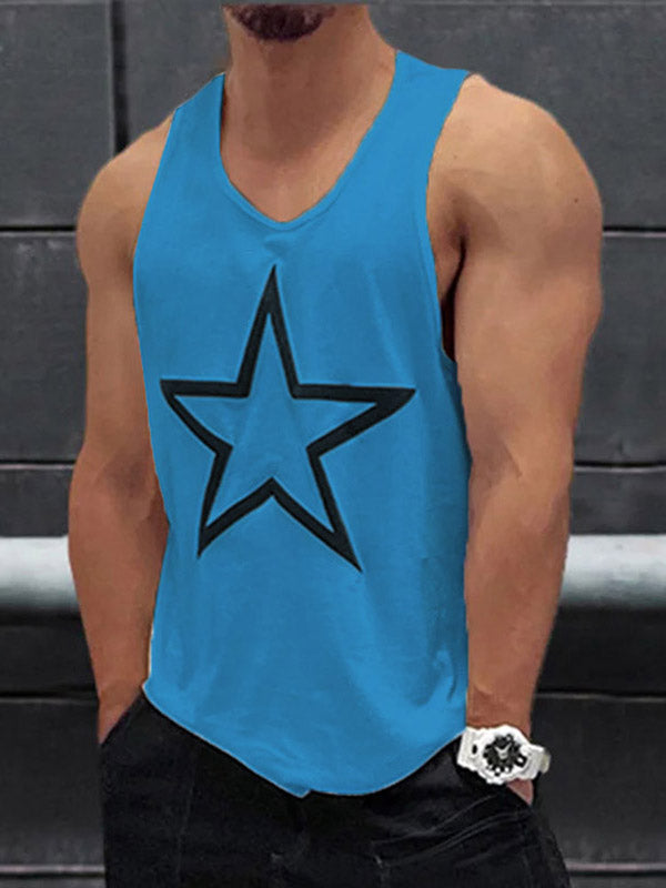 Mens Star Print Sleeveless Tank SKUK69104