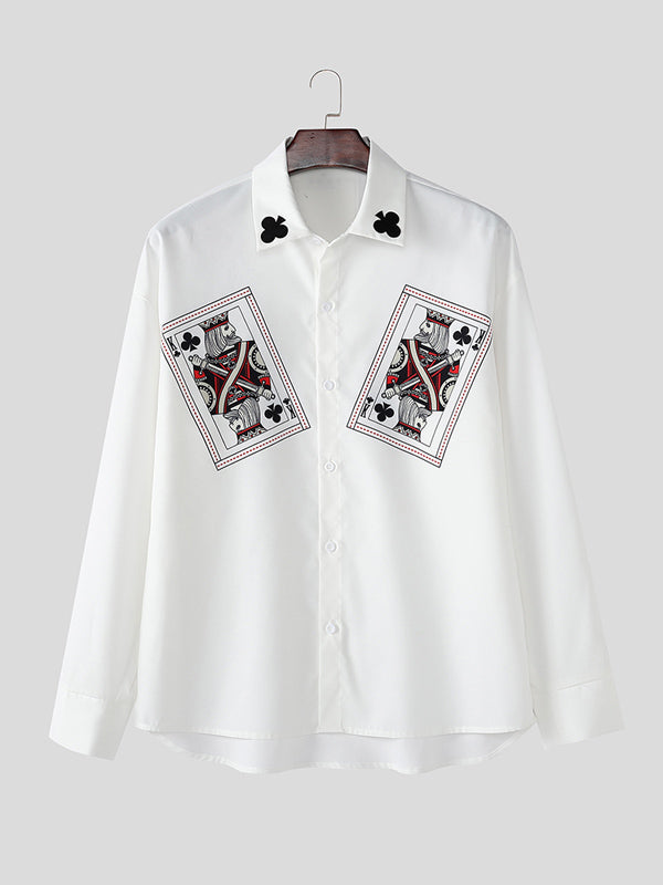 Mens Playing Card Elements Long-Sleeve Shirt SKUK81542