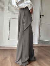 Mens Solid Color Loose Fit Wide Leg Pants SKUK64344