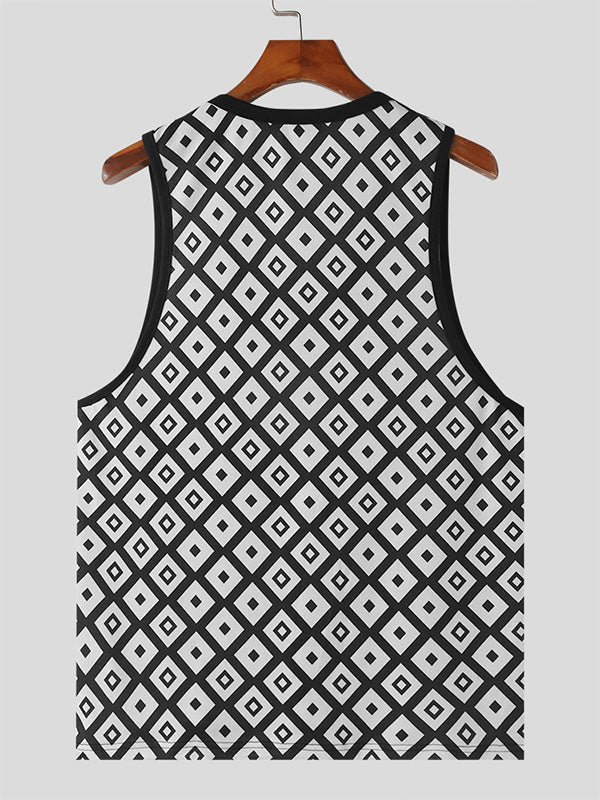 Mens Fashion U-Print Sleeveless Tank SKUK67018