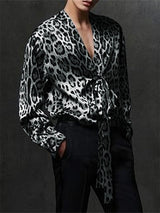 Mens Leopard Print Long-Sleeve Shirt SKUK91579