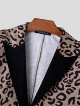 Mens Leopard Long Sleeve Blazer Crop Top SKUK31894