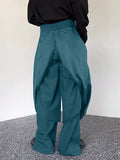 Mens Solid Double Pleated Design Casual Pants SKUK59923