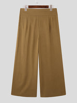 Mens Solid Color Loose Pleated Pant SKUK95657