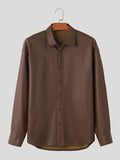 Mens Faux Leather Button Up Solid Jacket SKUK33584