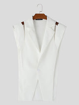 Mens Hollow-Out Casual Long-Sleeve Waistcoat SKUK83312