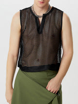 Mens Mesh See Through Sleeveless Vest SKUK51021