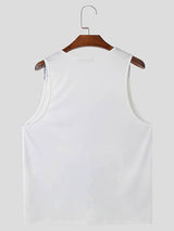 Mens Floral Print V-Neck Sleeveless Tank SKUK65084