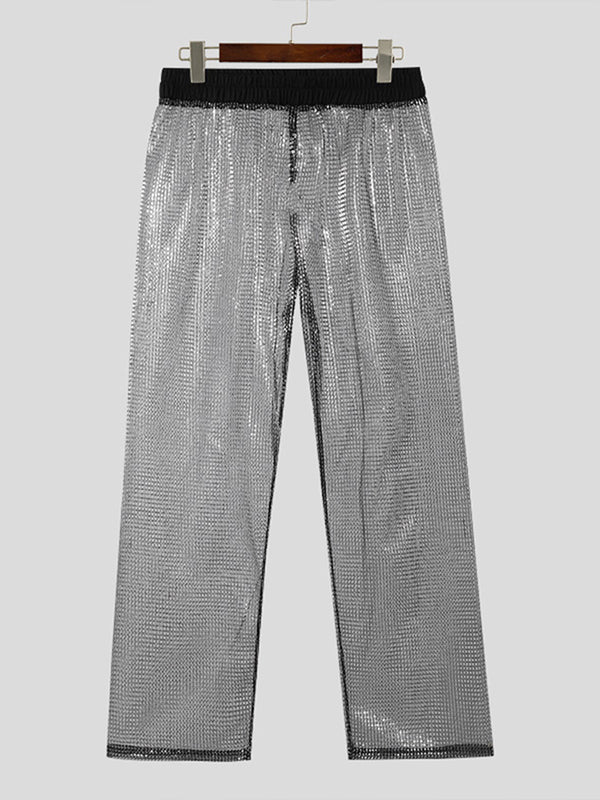 Mens Glitter Mesh See Through Pants SKUK51981