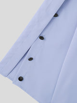 Mens Solid Button Design Split Sleeve Shirt SKUK43272