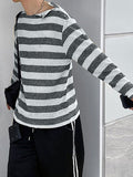 Mens Striped Snap Button Knit T-Shirt SKUK28445