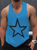 Mens Star Print Sleeveless Tank SKUK69104