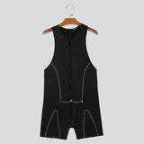 Mens Mesh Fitted Sleeveless Bodysuit SKUK84749