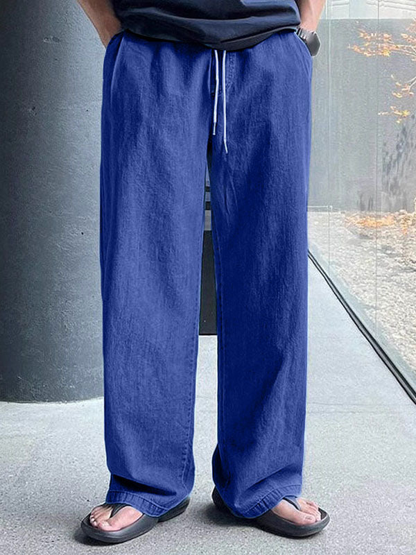 Mens Denim Straight Wide-Leg Pant SKUK74702