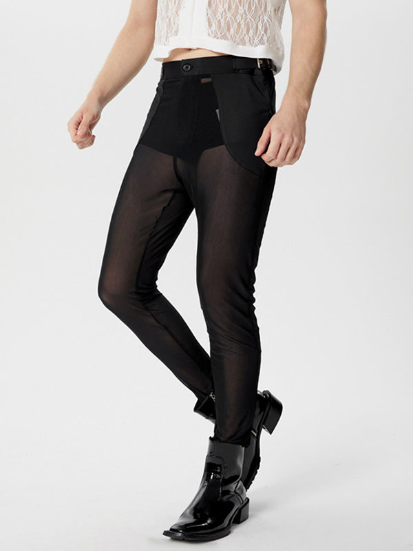 Mens Mesh See Through Slim Fit Pant SKUK62914