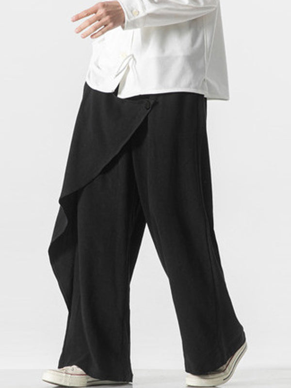 Mens Irregular Design Straight Leg Pant SKUK75389