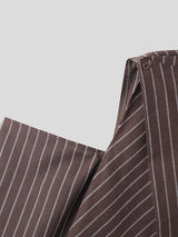 Mens Striped Irregular Design High Neck Shirt SKUK41879