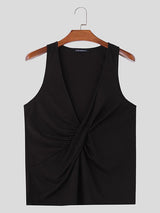 Mens Cross Design Solid Color Sleeveless Tank SKUK72781