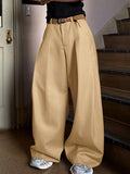 Mens Solid Side Pockets Casual Loose Pants SKUK60067