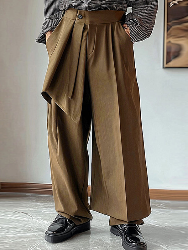 Mens Solid Color Layered Design Pant SKUK90556