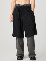 Mens Fuzzy Textured Drawstring Short SKUK88914