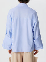 Mens Solid Pleated Casual Long Sleeve Shirt SKUK52995