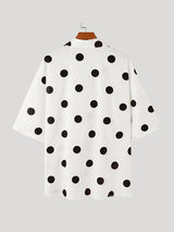 Mens Polka Dot Print Short Sleeve Shirt SKUK70278