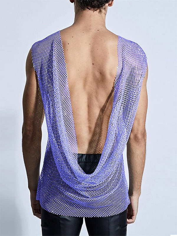 Mens Sexy Mesh Hollow-Out Design Tank SKUK61847