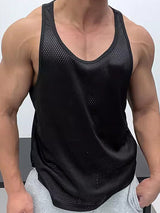 Mens Mesh See Through Sleeveless Vest SKUK49111