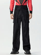 Mens Solid Layered Deconstructed Design Pants SKUK38987