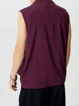 Mens Draped Neck Solid Color Tank SKUK72352