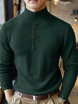 Mens Minimalist Turtleneck Long-Sleeve Pullover Sweater SKUK72737